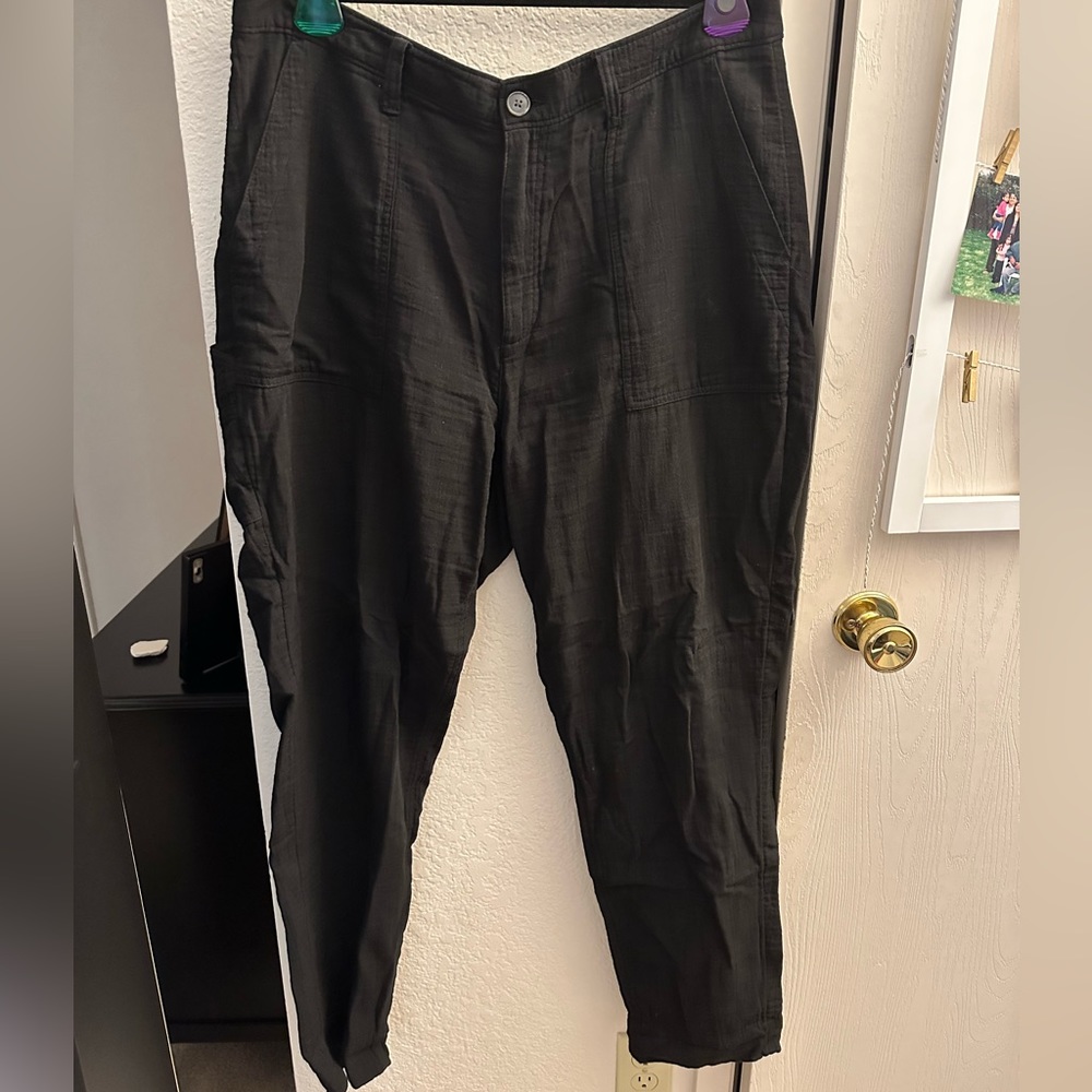 Black Flowy Vacation Pants